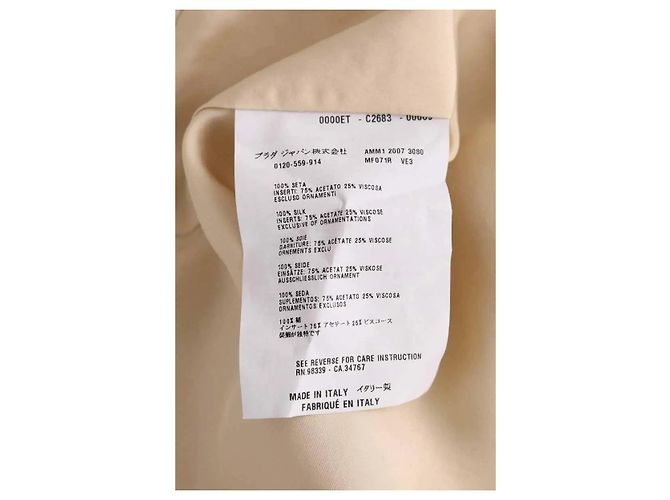 Vestido de seda beige Miu Miu - vista 6