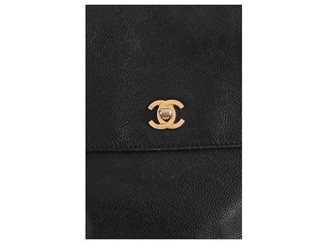 Mochila Chanel de cuero negro - vista 5