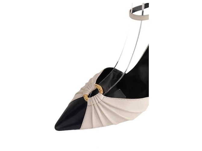 Autre Marque Décolleté Saint Laurent in pelle ecru - vista 5