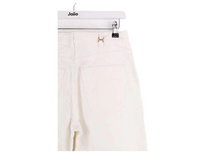 Vaqueros rectos Chloé beige de algodón - vista 4