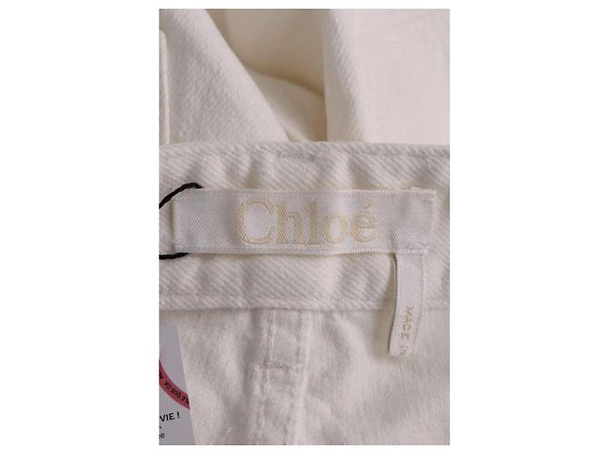 Vaqueros rectos Chloé beige de algodón - vista 5