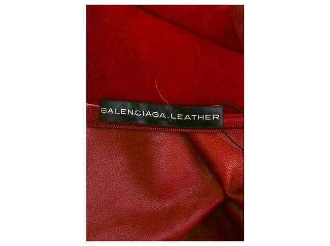 Vestido Balenciaga de cuero rojo - vista 5