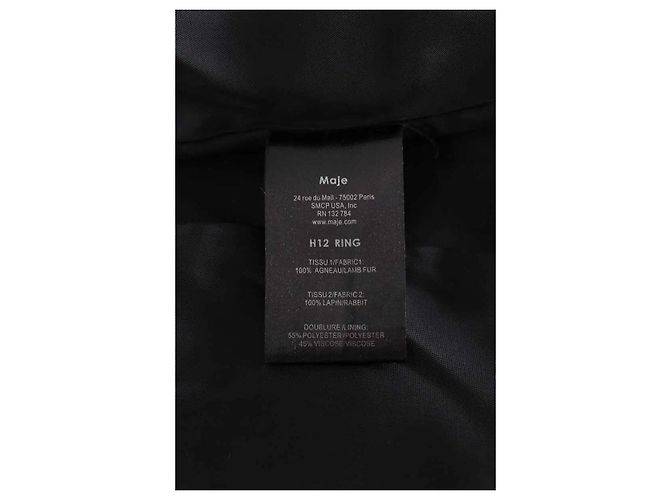 Maje Pelzmantel schwarz - Ansicht 6