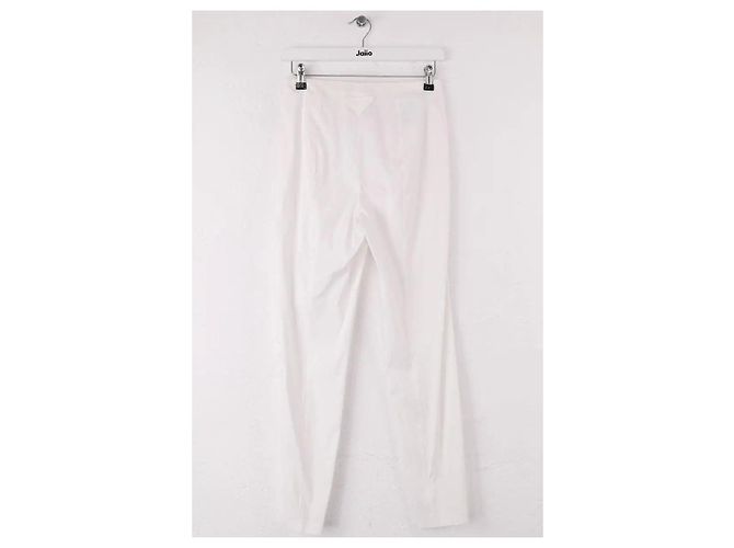 Pantalones Prada blancos de algodón - vista 3