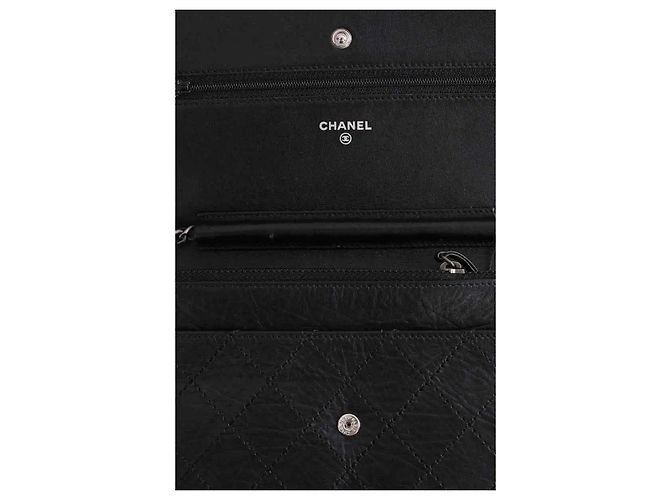 Chanel Borsa a tracolla Wallet On Chain 2.55 nera - vista 6