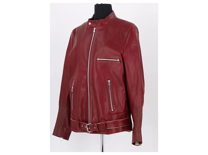 Autre Marque Alice Balas Leather Jacket Burgundy - view 2