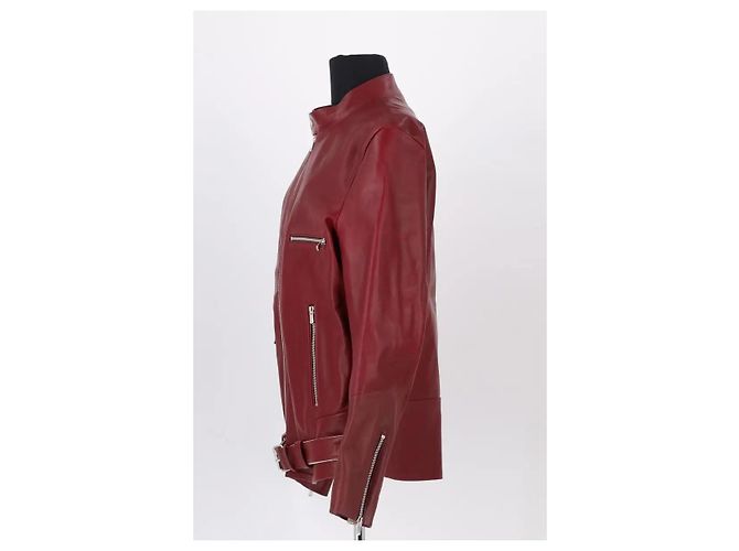 Autre Marque Alice Balas Leather Jacket Burgundy - view 3