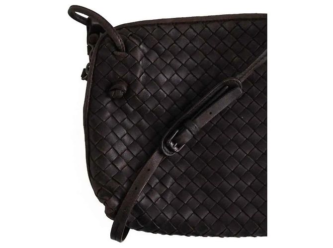 Borsa a tracolla Bottega Veneta in pelle marrone - vista 2