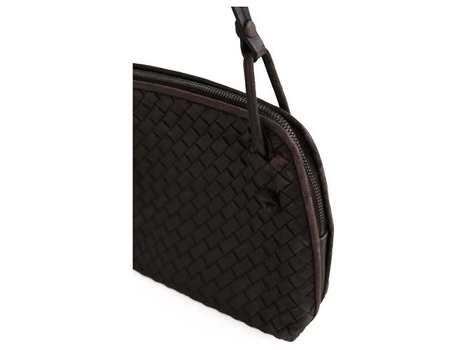 Borsa a tracolla Bottega Veneta in pelle marrone - vista 3