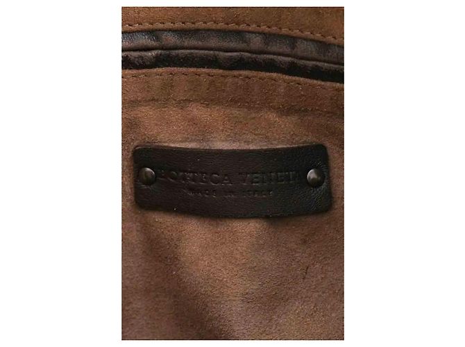 Borsa a tracolla Bottega Veneta in pelle marrone - vista 5