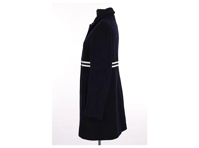 Maje navy blue wool coat - view 3