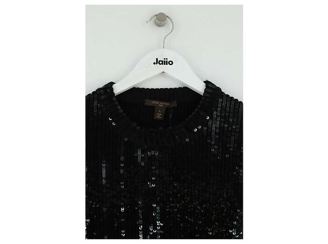 Abito Louis Vuitton nero con paillettes - vista 2