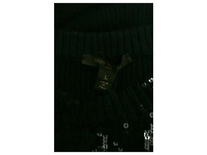 Abito Louis Vuitton nero con paillettes - vista 5