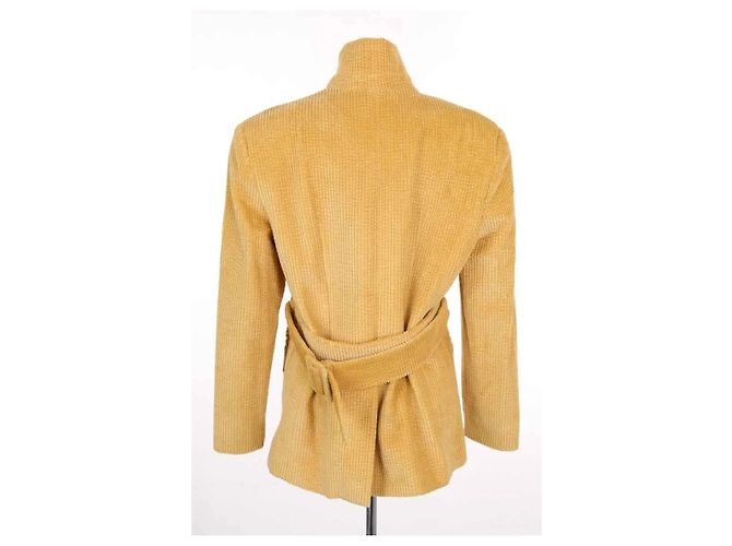 Autre Marque Destree Jacke aus Baumwolle Gelb - Ansicht 4
