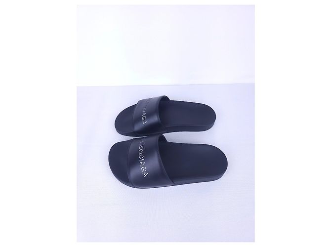 Infradito Balenciaga in pelle nera - vista 10
