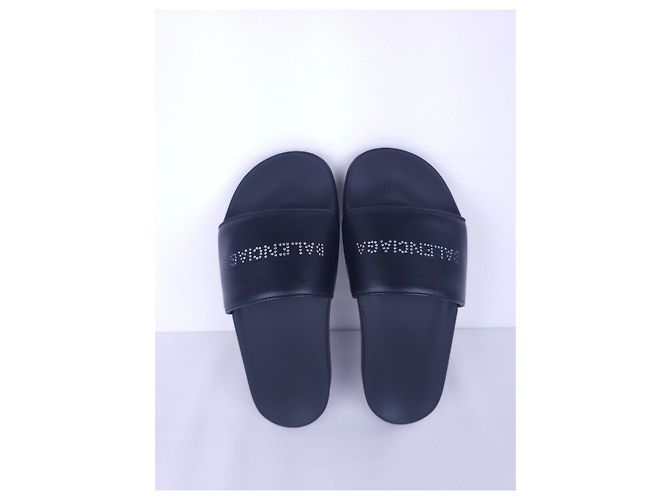 Infradito Balenciaga in pelle nera - vista 2