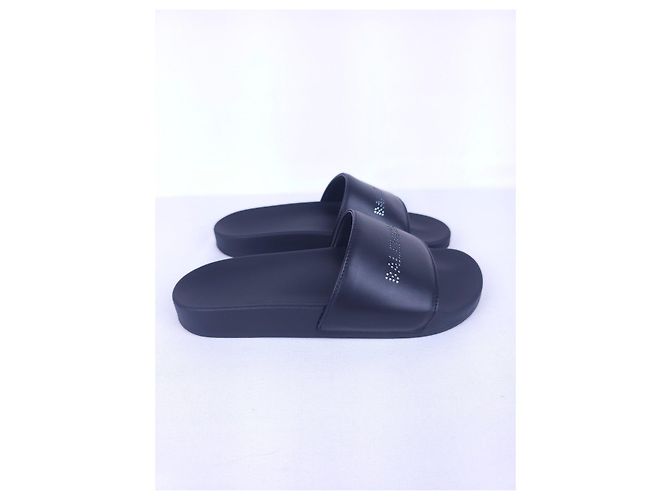 Infradito Balenciaga in pelle nera - vista 3