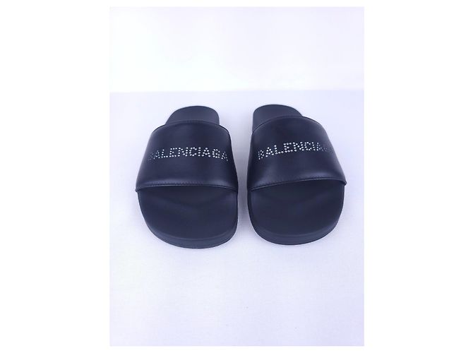 Infradito Balenciaga in pelle nera - vista 4