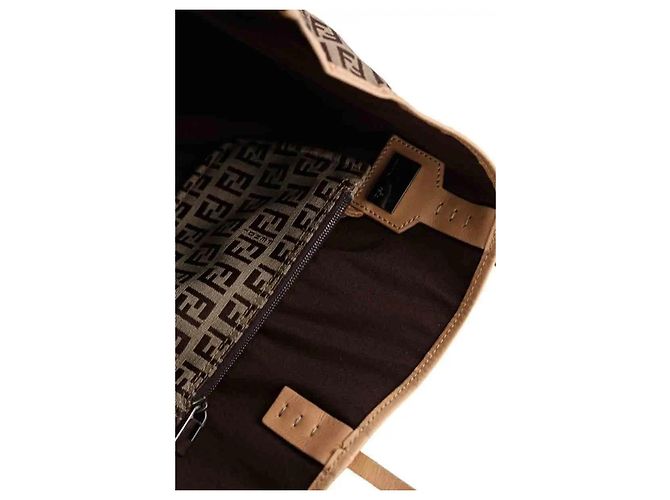 Fendi Borsa a tracolla Logo Shopper Tote marrone - vista 5