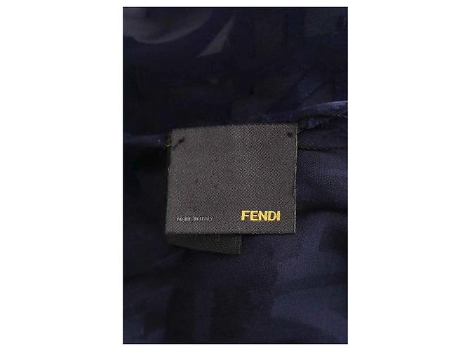 Estola Fendi azul de viscosa - vista 3