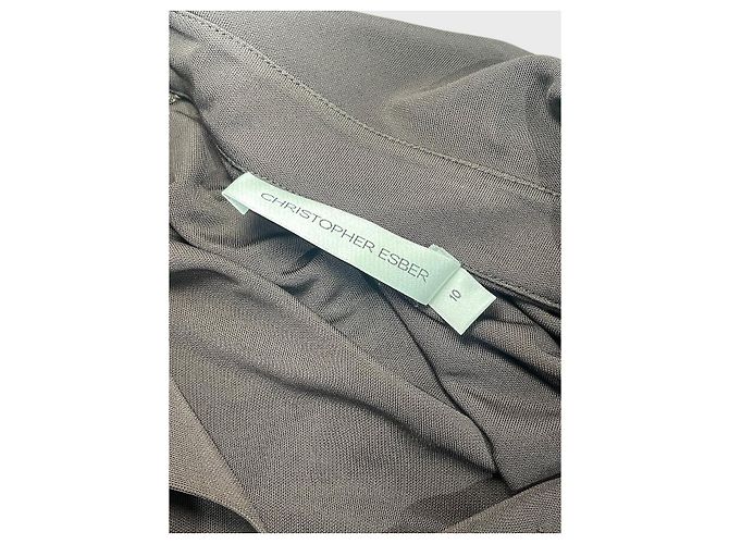 Autre Marque Vestido Christopher Esber marrón T.40 - vista 3