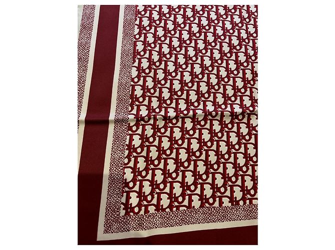 Oblique Foulard Dior Diortwin bordeaux blu - vista 4
