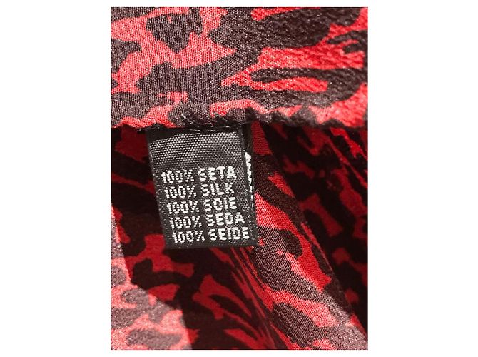 Autre Marque Foulard Saint Laurent rosso - vista 3