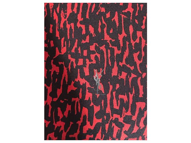 Autre Marque Foulard Saint Laurent rosso - vista 4