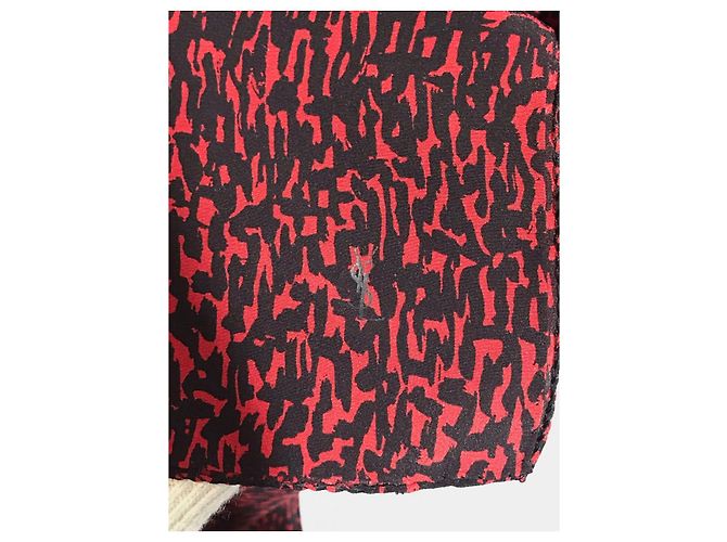Autre Marque Foulard Saint Laurent rosso - vista 5