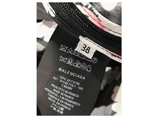 Abito Balenciaga con Stampa Floreale Blu e Gialla - vista 8