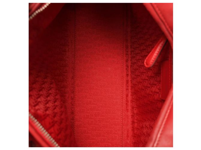 Lady Dior Leder Cannage Large 2Way Handtasche in Rot - Ansicht 11