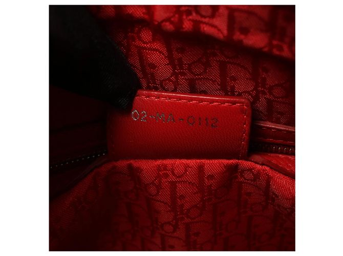 Lady Dior Leder Cannage Large 2Way Handtasche in Rot - Ansicht 14