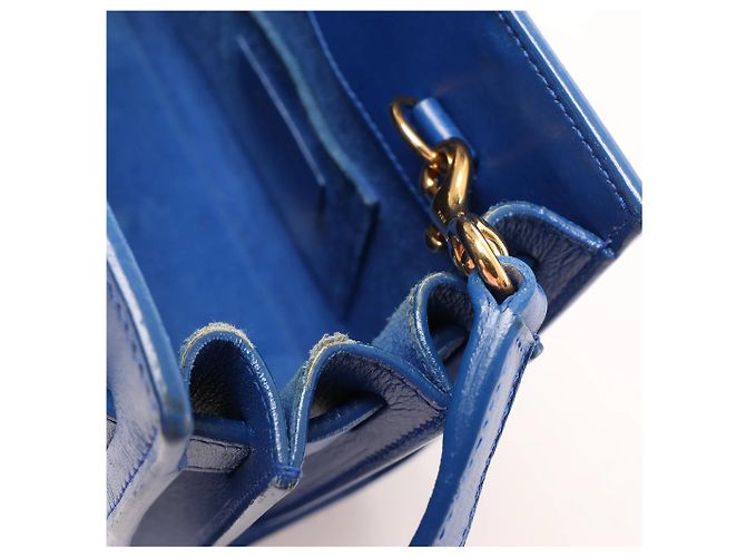 Autre Marque Saint Laurent Paris Sac de Jour Nano Leather 2Way Handbag Blue 340778 - vista 11