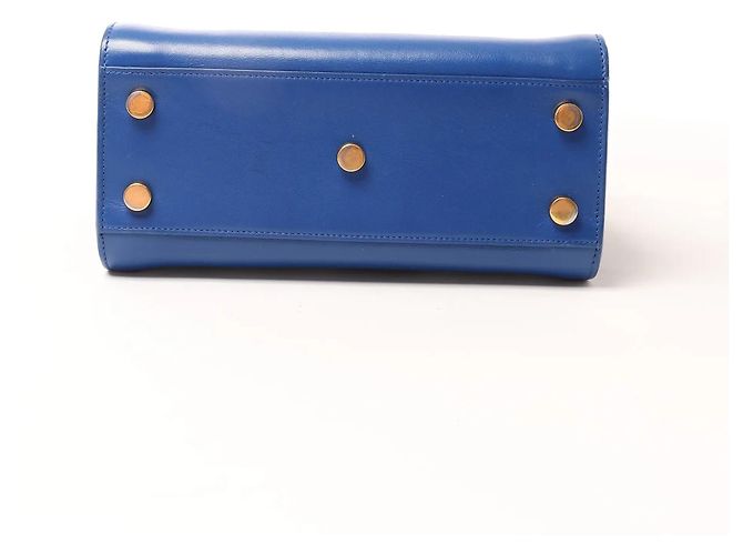 Autre Marque Saint Laurent Paris Sac de Jour Nano Leather 2Way Handbag Blue 340778 - vista 13