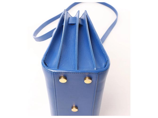 Autre Marque Saint Laurent Paris Sac de Jour Nano Leather 2Way Handbag Blue 340778 - vista 15