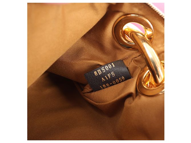 Borsa a pochette Fendi Triplet in pelle x borchie marrone 8BS001 - vista 10