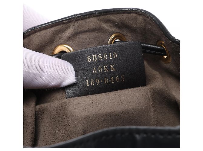 Borsa a tracolla 2Way Mon Tresor Mini in pelle Fendi in nero 8BS010 - vista 13