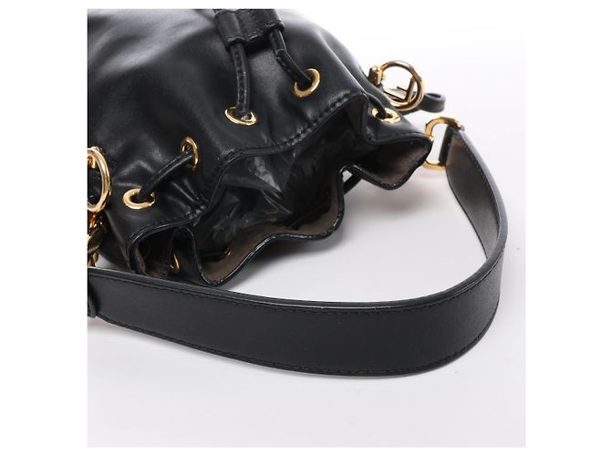 Borsa a tracolla 2Way Mon Tresor Mini in pelle Fendi in nero 8BS010 - vista 14