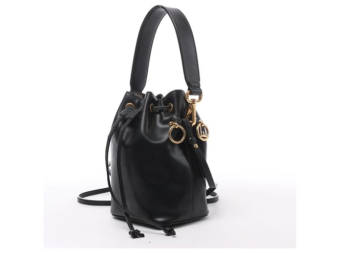 Borsa a tracolla 2Way Mon Tresor Mini in pelle Fendi in nero 8BS010 - vista 2