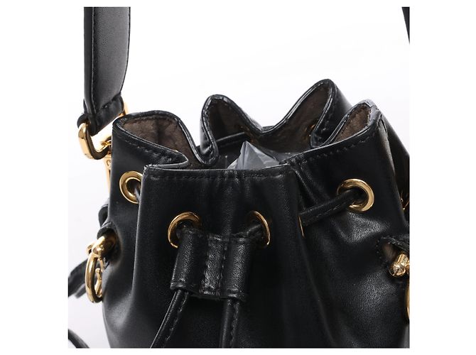 Borsa a tracolla 2Way Mon Tresor Mini in pelle Fendi in nero 8BS010 - vista 6