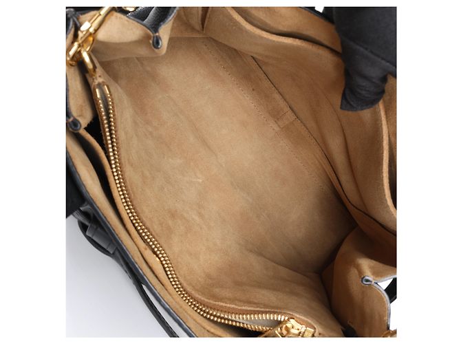 Loewe Gate Top Handle 2Way Handtasche aus Leder in Schwarz - Ansicht 12
