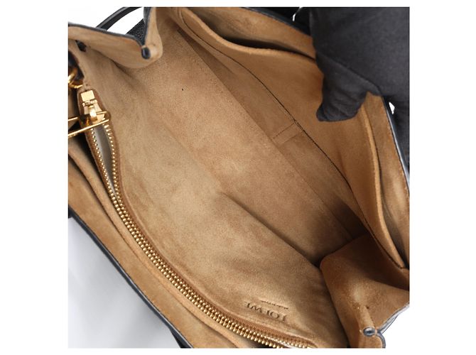Loewe Gate Top Handle 2Way Handtasche aus Leder in Schwarz - Ansicht 13