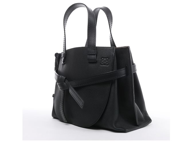 Loewe Gate Top Handle 2Way Handtasche aus Leder in Schwarz - Ansicht 2