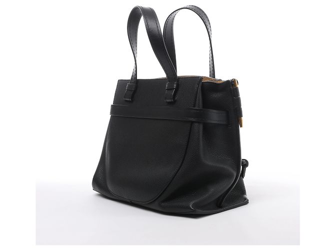 Loewe Gate Top Handle 2Way Handtasche aus Leder in Schwarz - Ansicht 3