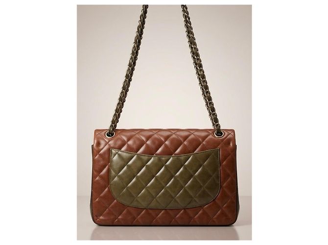 Timeless Borsa Chanel Jumbo Classic Double Flap Edinburgh TriColor - vista 3