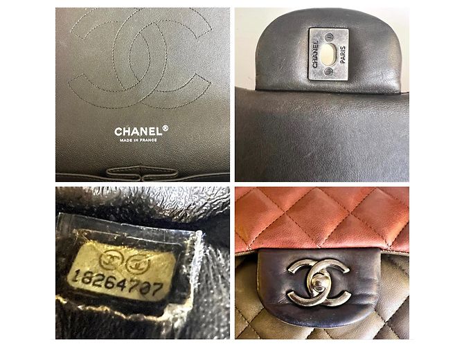 Timeless Borsa Chanel Jumbo Classic Double Flap Edinburgh TriColor - vista 9