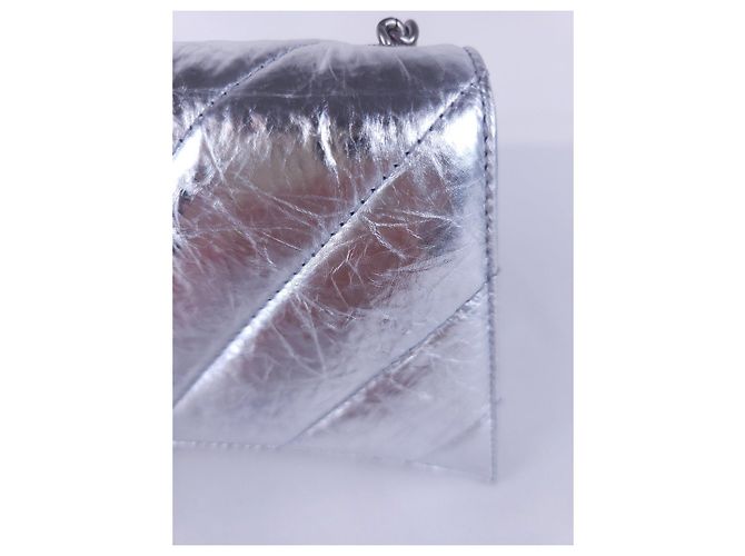 Borsa a tracolla Balenciaga Crush XS Argent in pelle - vista 11