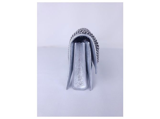 Borsa a tracolla Balenciaga Crush XS Argent in pelle - vista 5