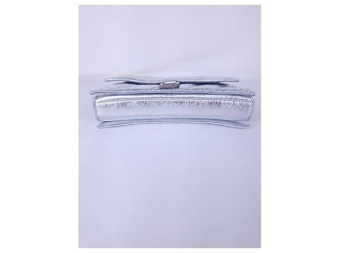 Borsa a tracolla Balenciaga Crush XS Argent in pelle - vista 8