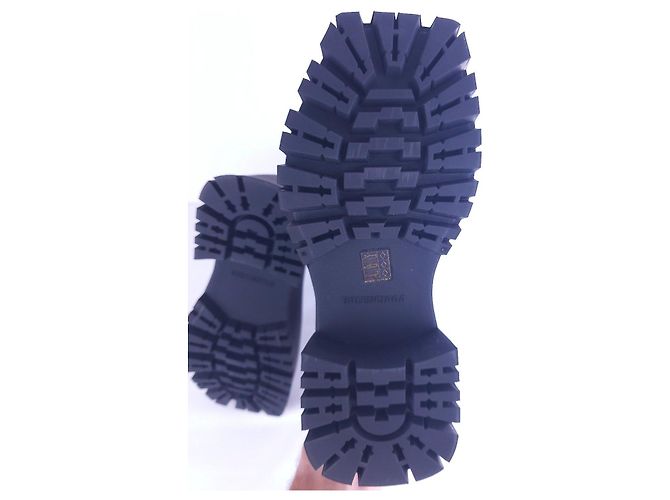 Stivali Balenciaga Trooper in gomma nera - vista 10